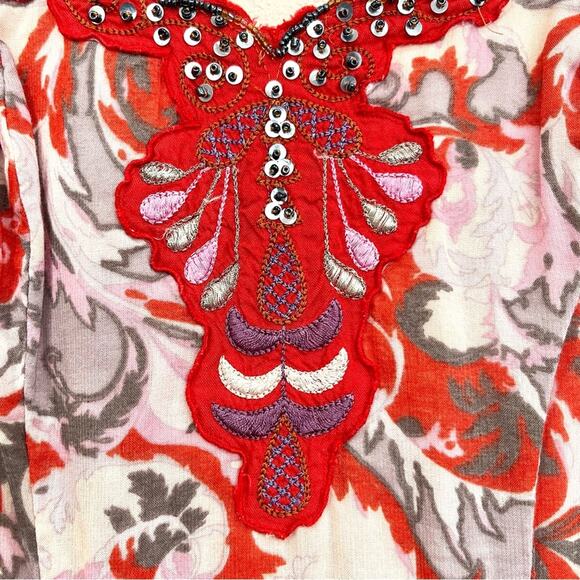 Chaudry KC Mini Sundress Embroidered Sequined Fully Lined Tiered Skirt - Small - Picture 4 of 16